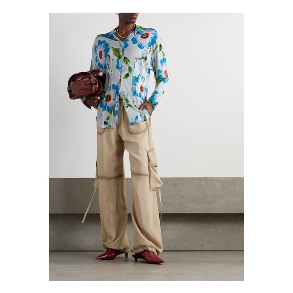 플로럴 프린트 보일 셔츠 블루 1647597355986439