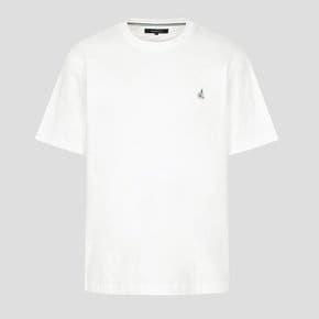 SS24[BC4242E021][Essential] 남녀공용 수피마 코튼 라운드넥 티셔츠 - 화이트