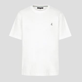 빈폴 SS24[BC4242E021][Essential] 남녀공용 수피마 코튼 라운드넥 티셔츠 - 화이트
