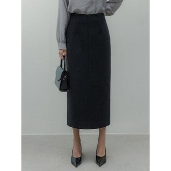 메무아 씨엘로 울 미디 스커트(차콜)