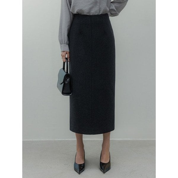 [단독] 씨엘로 울 미디 스커트(차콜)