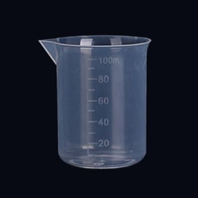 플라스틱 PP 비커 50ml 100ml 눈금표시 계량컵 비이커