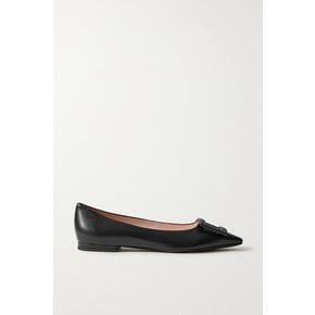 Gommettine Patent-leather Point-toe Flats 블랙