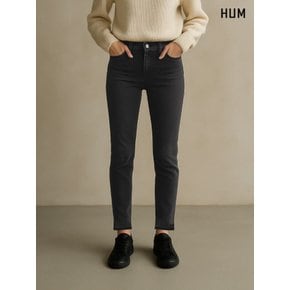 여) 기모 블랙 캣브러쉬 크롭 스트레이트 (H174W534A)