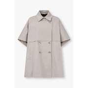 여성 코튼 더블 브레스티드 판초 4625111523000