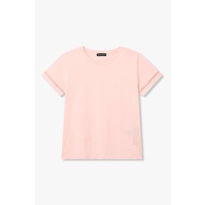여성 아일렛 커프스 헴 라운지 티셔츠 0826134509000