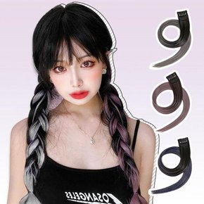 브릿지 컬러 부분가발 투톤 포인트 헤어피스 붙임머리