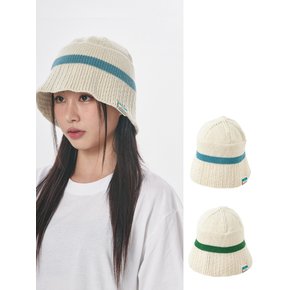 T242AACU33_STRIPE KNIT BUCKET HAT