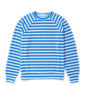 THE TERRY FRANNY SWEATSHIRT - WHITE/ROYAL BLUE