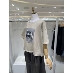 [AK수원점] [밸리걸] 캣 프린트 루즈 티셔츠 509090