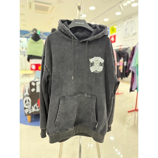 [여주점] 기모 피그먼트워싱, 셀파베어 ,오버핏후드티, 블랙 JGZZ30C23