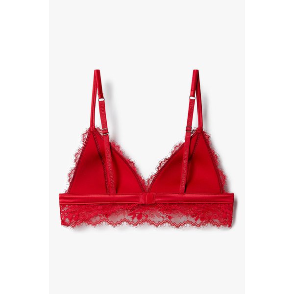 여성 플라워 레이스 패디드 트라이앵글 브라 0825381516000