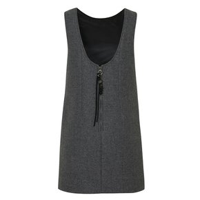 TWO-WAY BEADING MINI DRESS - GREY