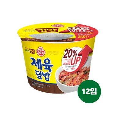 오뚜기 맛있는 오뚜기 컵밥 제육덮밥(증량)310g 12입