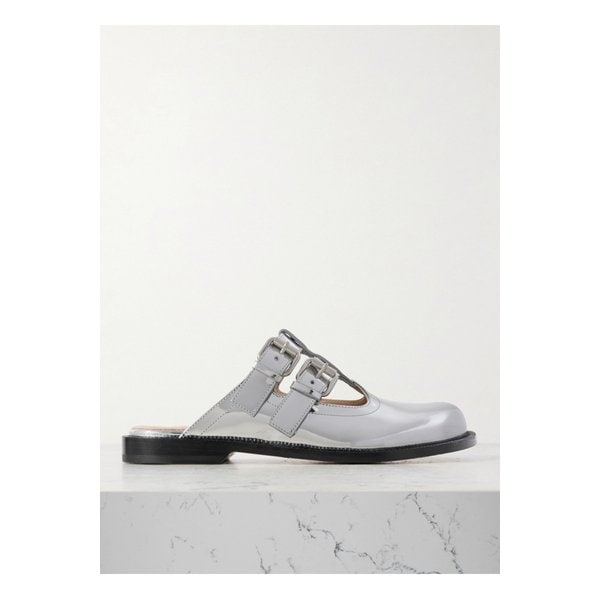 캄포 메탈릭 가죽 메리 제인 뮬 실버 1647597352792196