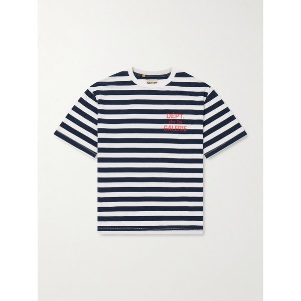 프렌치 로고 스트라이프 코튼 저지 티셔츠 46376663163047002