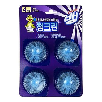 제이큐 이지오프뱅 청크린 변기세정제 탈취제40g 4개입-O