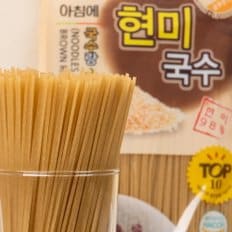 마을기업싸리재 국산 아침에 현미국수 500g 현미 98% 비빔 잔치 곡물면 여름국수