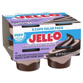 미국직구 Jell-O 젤오 초콜릿 바닐라 스월 푸딩 스낵 8입 8입 2팩