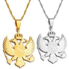  Anniyo 몬테네그로 독수리 펜던트 목걸이 십자가 달린 여성 쥬얼리 127521 2 가지 사이즈