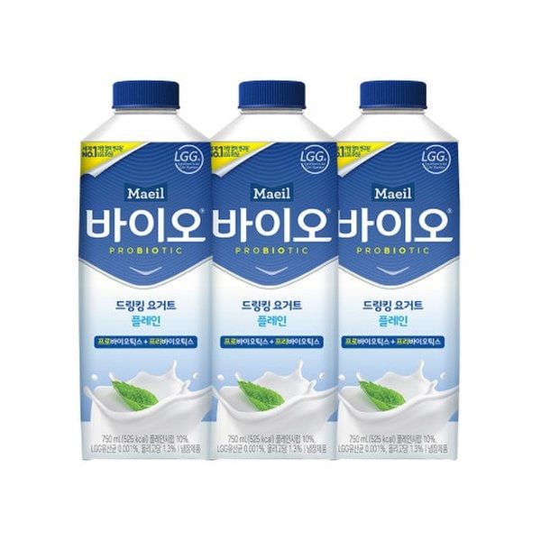 바이오 드링킹 플레인 750ml 3개