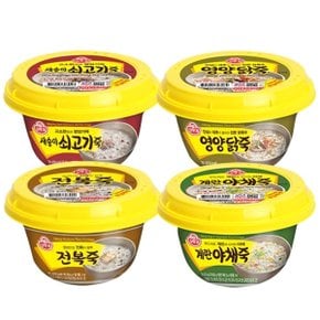 즉석 상온죽 285g 4종 8개(전복죽2+새송이쇠고기죽2+영양닭죽2+계란야채죽2)