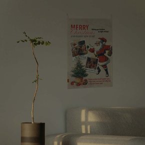 빈티지산타 패브릭 포스터