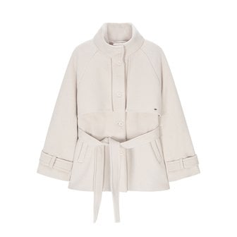 벨리아르 MILKY TRENCH WOOL COAT-CREAM PINK