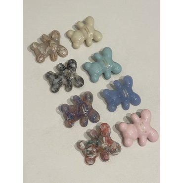 모스크스 Teddy bear hair pin (8color)