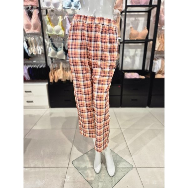 [시흥점] S 비너스) 면스판 체크 나염 여성 홈웨어 하의 VEP3801F-PK