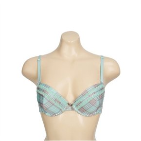 여성 체크 브라운 브라 T3BR64936T 85 _P078387799