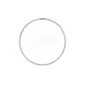 0.1CT 4-Prong Tennis Necklace