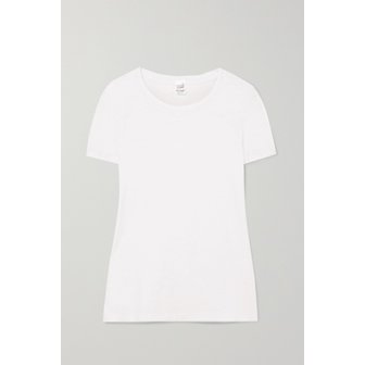 리던 + Hanes 1960s Cotton-jersey T-shirt 화이트