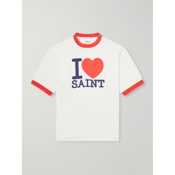 I Love Saint 코튼 저지 티셔츠 46376663162962442