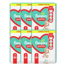 [3박스]유럽산 베이비드라이 팬티5단계 기저귀 파우더향 Pampers 바우처