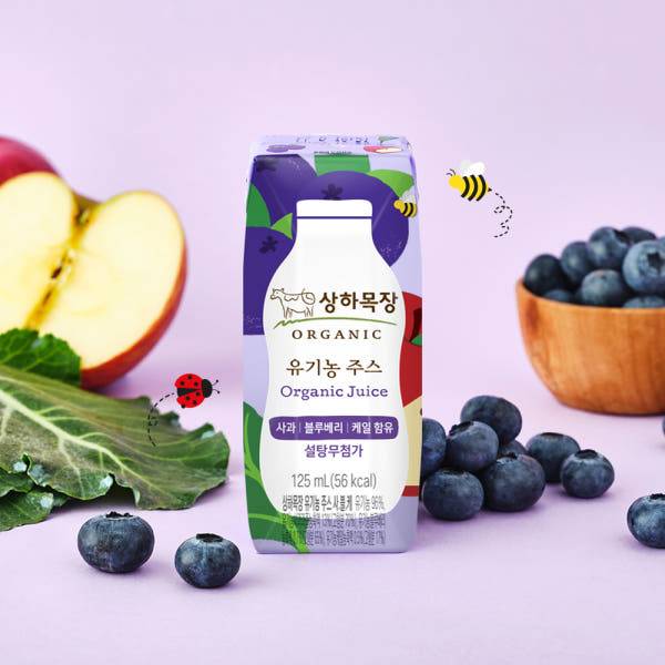 유기농주스 사과블루베리케일 500ml (125ml*4입)