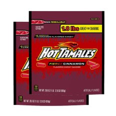 핫 타말레 피어스 시나몬 츄이 캔디 카라멜 Hot Tamales Fierce Cinnamon Chewy Candy 816g 2개