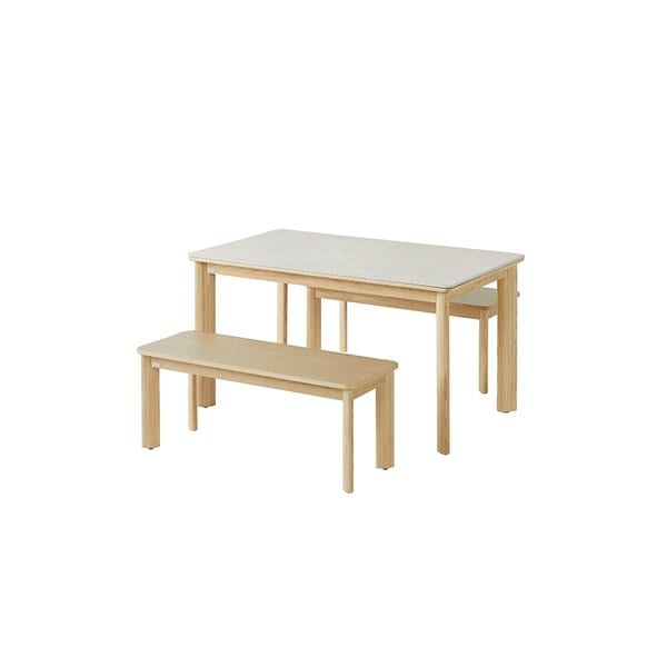 포멜로 세라믹식탁 4인세트 140cm_벤치2EA_내추럴 (옵션 택1)