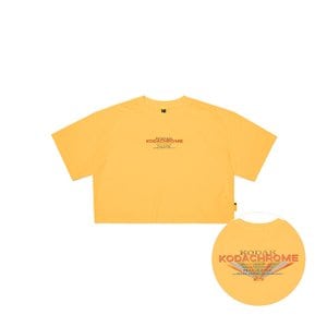 코닥 [공식]카메라클럽 워싱 크롭 반팔티셔츠 우먼 YELLOW