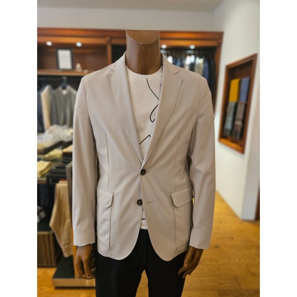 [여주점] 라이트그레이 솔리드 테크울 싱글브레스트 캐주얼자켓(L-74cm. Mod.X526)