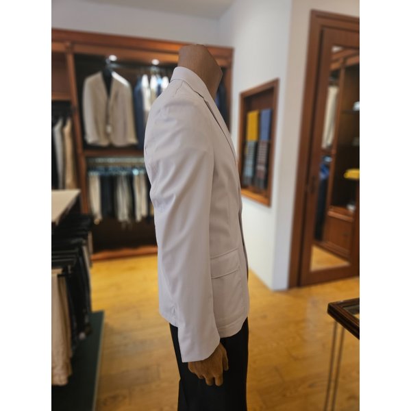 [여주점] 라이트그레이 솔리드 테크울 싱글브레스트 캐주얼자켓(L-74cm. Mod.X526)