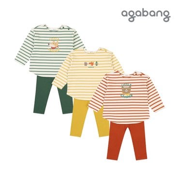 아가방 [아가방 가을]리프포레ST상하(GREEN,ORANGE,YELLOW)_01Q553004