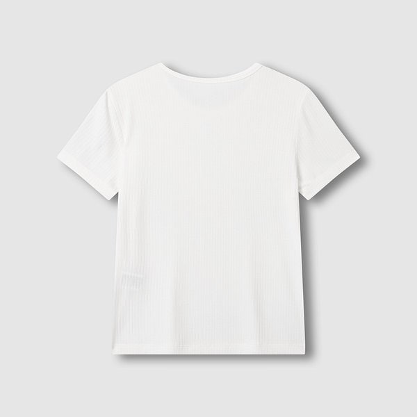 여 모달 립 반팔 라운지 티셔츠 J206201086001