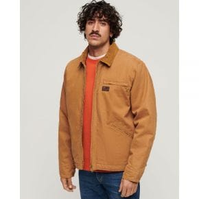 5017735 Superdry Surplus Ranch Jacket - Denim Co Tobacco Brown