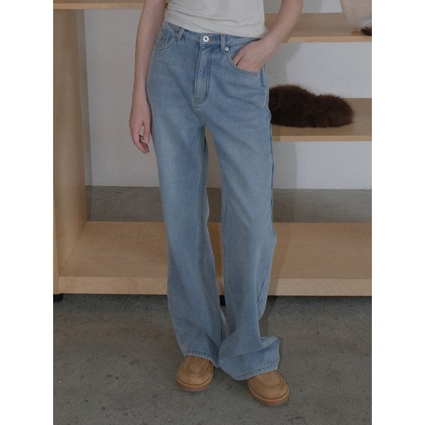 밍크 기모 스트레이트 데님 (LIght Blue)