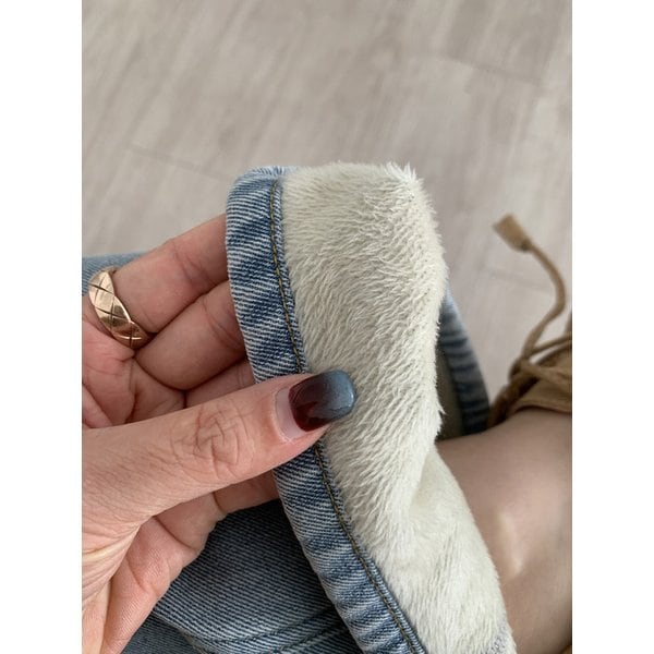 밍크 기모 스트레이트 데님 (LIght Blue)