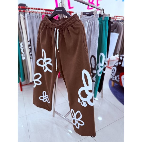 [여주점] 남여공용,스프레이꽃 팬츠 브라운JGZK80910