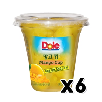  Dole 돌 후룻컵 망고컵 198g x 6개