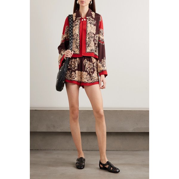 보디 스토리북 탭 플라워 실크 쇼츠 46376663162967265