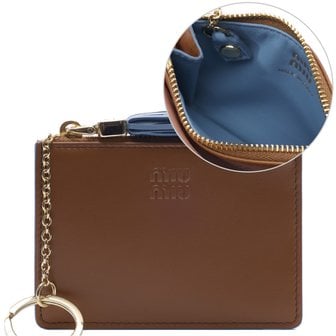 미우미우 [부산점] 25FW 여성 로고 키링 지퍼 카드지갑 (5MC093 2IDW F0NP5 25F)